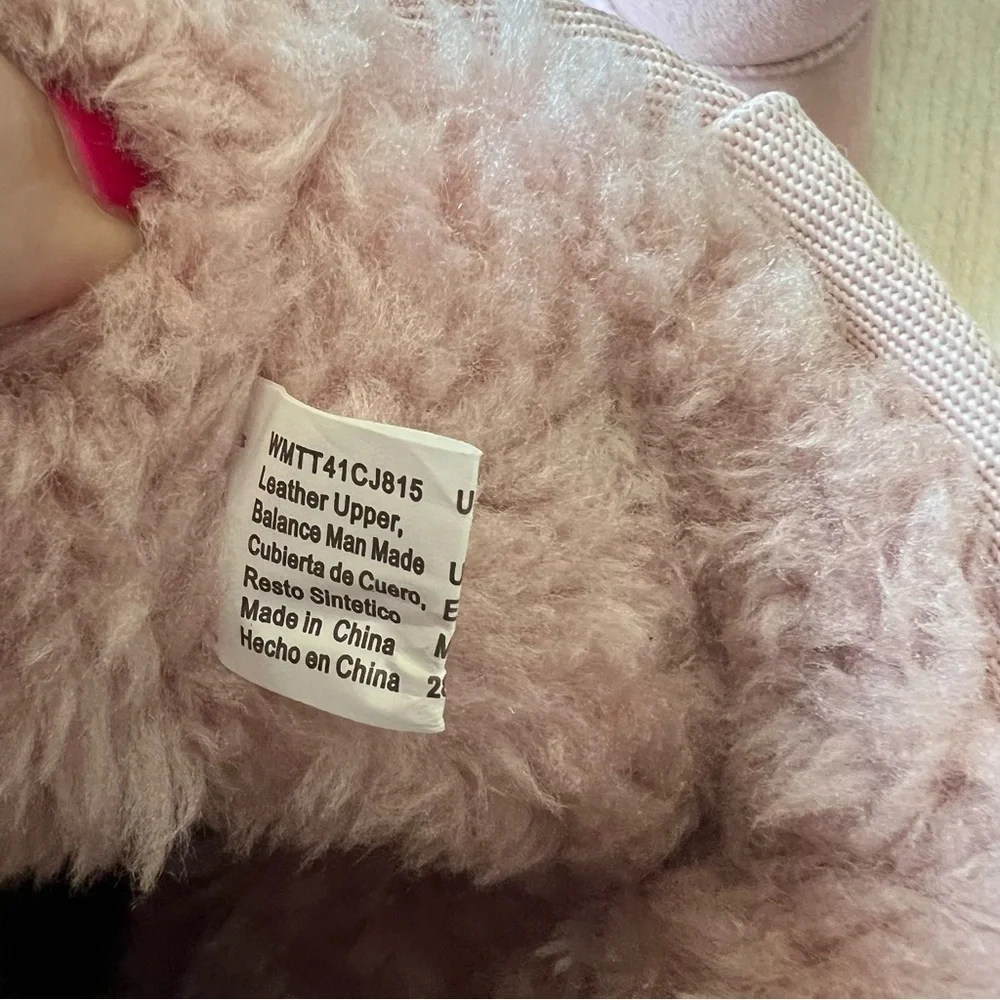 Time & Tru Pink Leather Faux Fur Lined Boots Sz 7 Ankle Winter